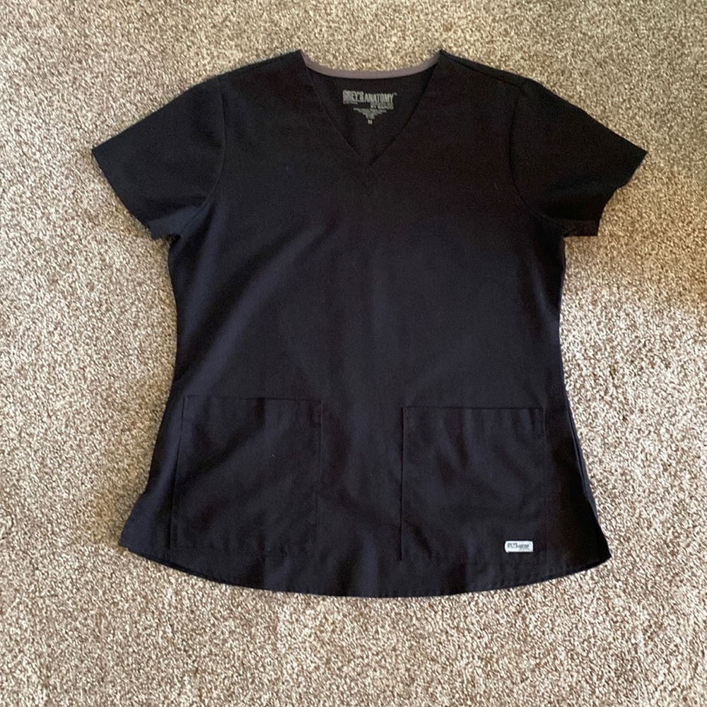 Greys Anatomy medium black scrub top